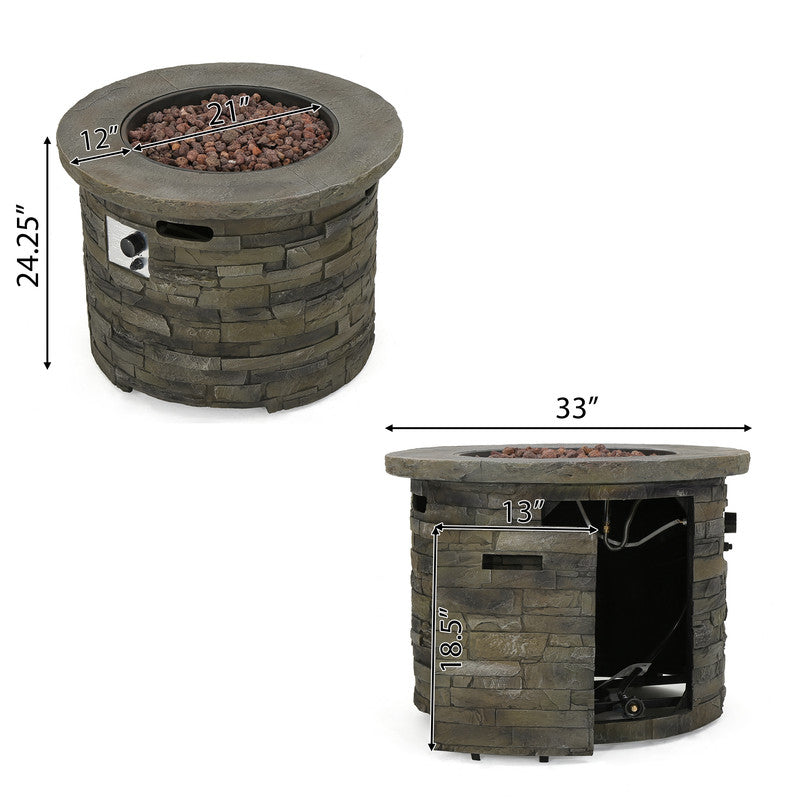 [Ship to Canada Only] 35'' 40000 BTU Firepit - Round