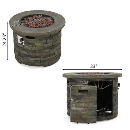 [Ship to Canada Only] 35'' 40000 BTU Firepit - Round