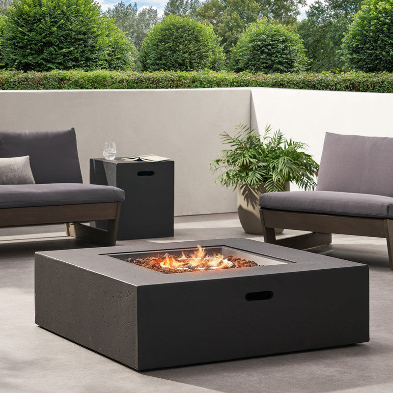 [Ship to Canada Only] 50000 BTU Outdoor Square Mgo Propane Fire Pit Table with Tank Holder
