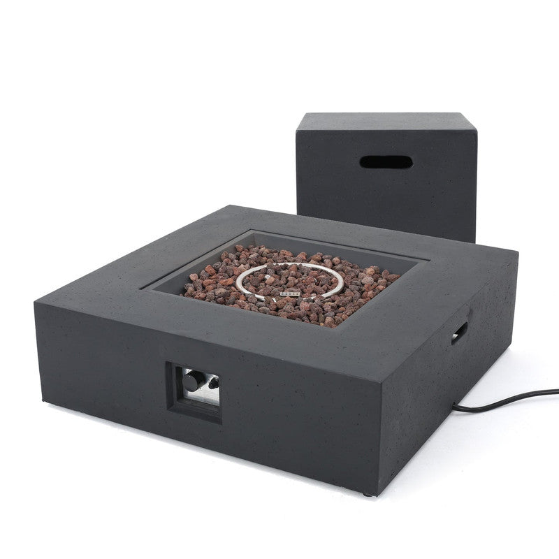 [Ship to Canada Only] 50000 BTU Outdoor Square Mgo Propane Fire Pit Table with Tank Holder