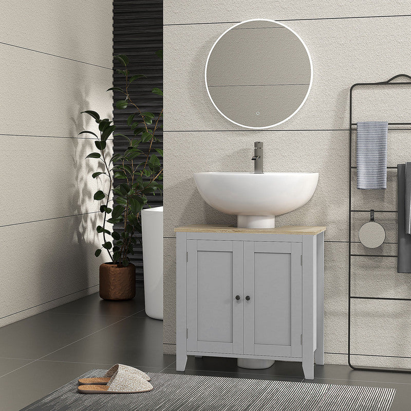 Kleain Pedestal Sink Storage Cabinet, Under Sink Cabinet, Bathroom Vanity Cabinet with U-Shape and Adjustable Internal Shelf