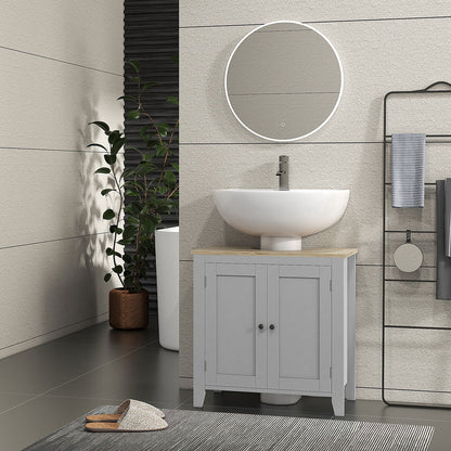 Kleain Pedestal Sink Storage Cabinet, Under Sink Cabinet, Bathroom Vanity Cabinet with U-Shape and Adjustable Internal Shelf
