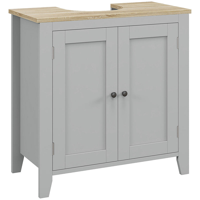 Kleain Pedestal Sink Storage Cabinet, Under Sink Cabinet, Bathroom Vanity Cabinet with U-Shape and Adjustable Internal Shelf