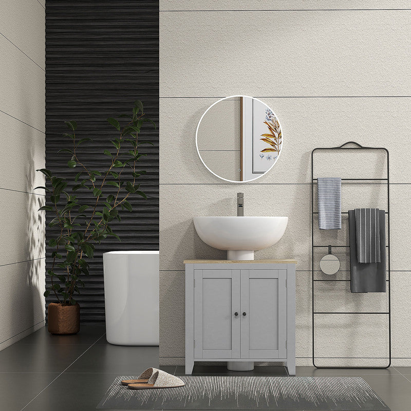 Kleain Pedestal Sink Storage Cabinet, Under Sink Cabinet, Bathroom Vanity Cabinet with U-Shape and Adjustable Internal Shelf