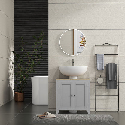 Kleain Pedestal Sink Storage Cabinet, Under Sink Cabinet, Bathroom Vanity Cabinet with U-Shape and Adjustable Internal Shelf