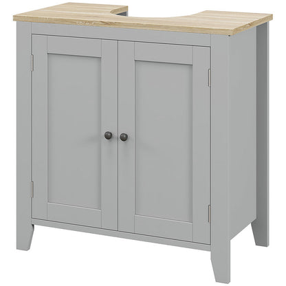Kleain Pedestal Sink Storage Cabinet, Under Sink Cabinet, Bathroom Vanity Cabinet with U-Shape and Adjustable Internal Shelf