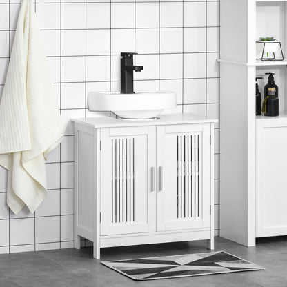 Modern Under Sink Cabinet with 2 Doors, Bathroom Vanity Cabinet with Adjustable Shelves