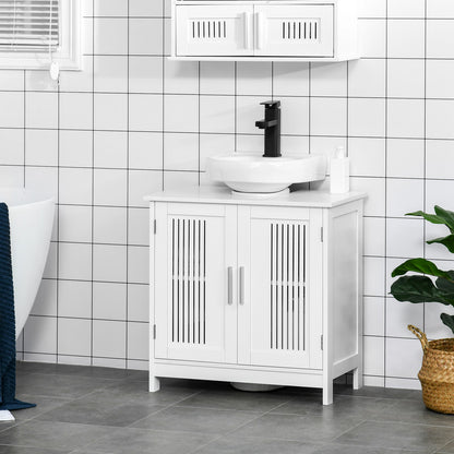 Modern Under Sink Cabinet with 2 Doors, Bathroom Vanity Cabinet with Adjustable Shelves