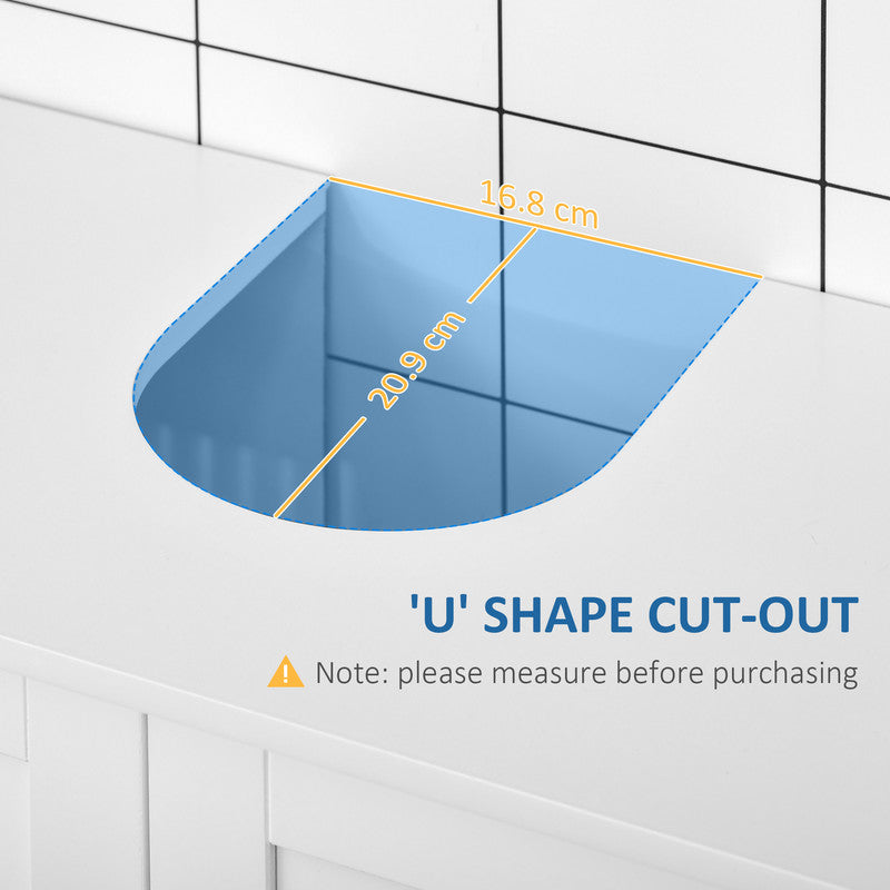 Modern Under Sink Cabinet with 2 Doors, Bathroom Vanity Cabinet with Adjustable Shelves