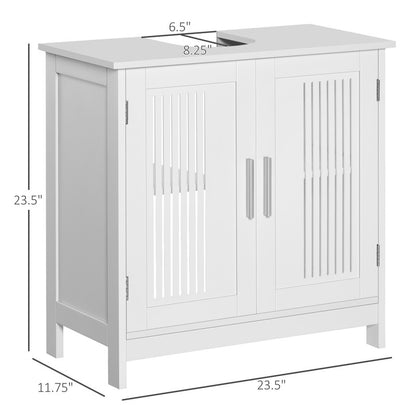 Modern Under Sink Cabinet with 2 Doors, Bathroom Vanity Cabinet with Adjustable Shelves