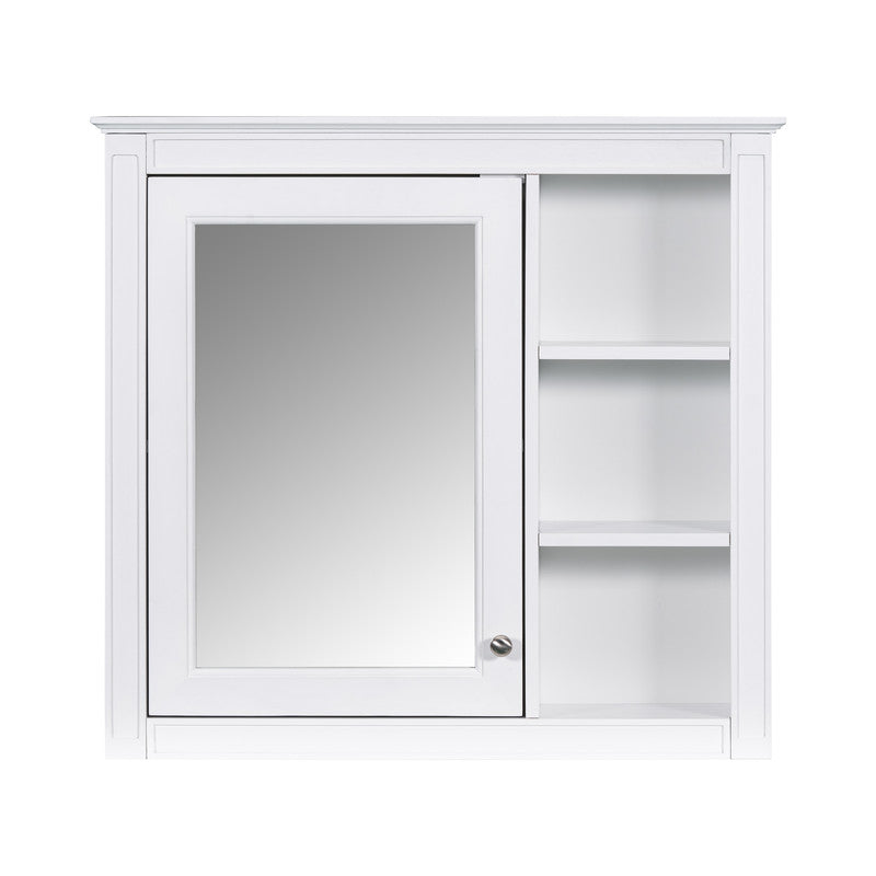 Wall Mounted Bathroom Storage Cabinet with Mirror and 3 Open Shelves