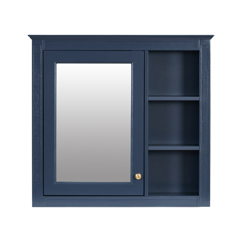 Wall Mounted Bathroom Storage Cabinet with Mirror and 3 Open Shelves