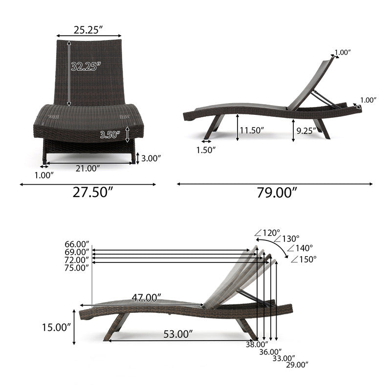 [Ship to Canada Only] Salem Wicker Chaise Lounge