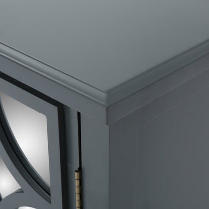 [Ship to Canada Only] Firwood Mirror Finished Double Door Cabinet