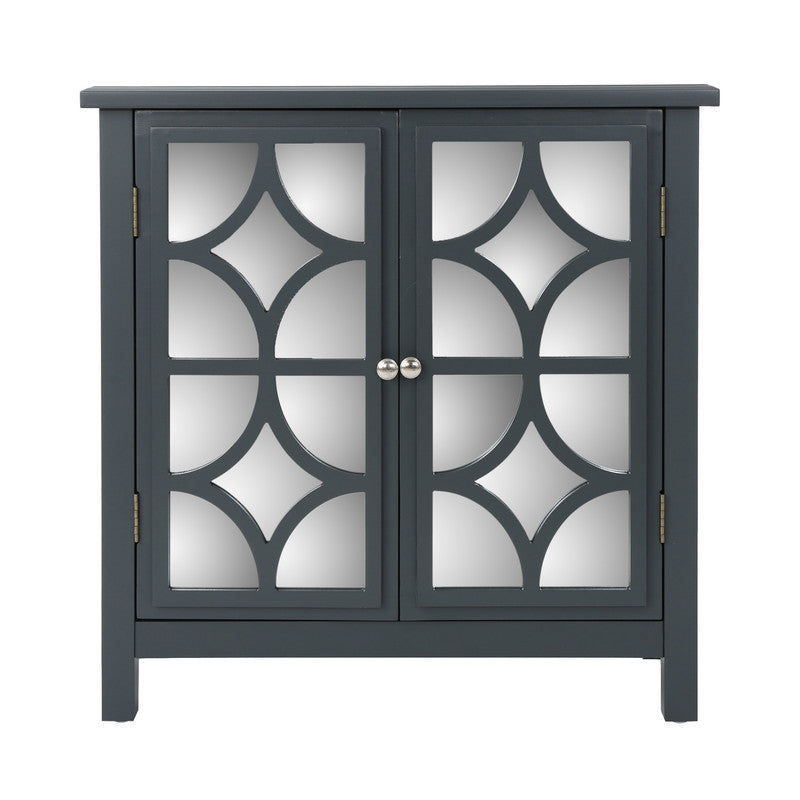[Ship to Canada Only] Firwood Mirror Finished Double Door Cabinet
