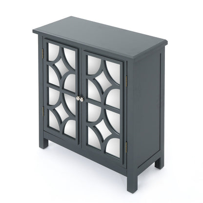 [Ship to Canada Only] Firwood Mirror Finished Double Door Cabinet