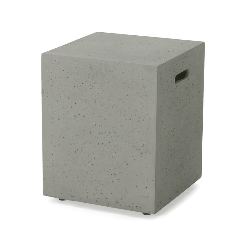 [Ship to Canada Only] 50000 BTU Outdoor Square MgO Propane Fire Pit Table with Tank Holder - Light Gray