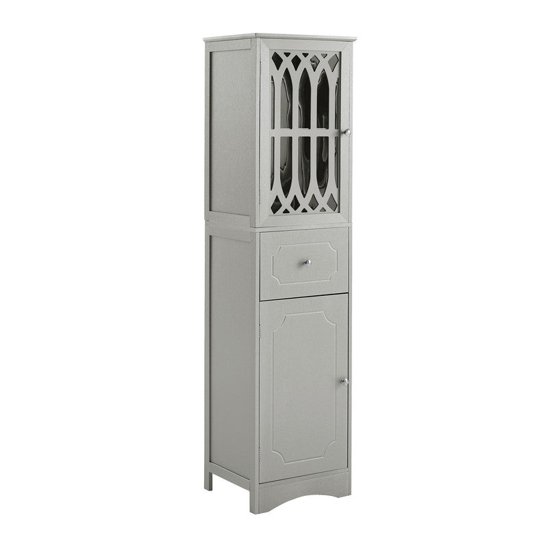 Tall Bathroom Cabinet, Freestanding Storage Cabinet with Drawer and Doors