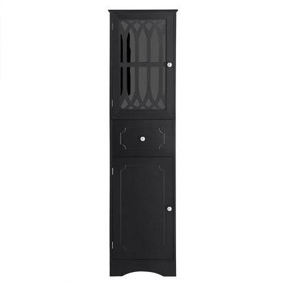Tall Bathroom Cabinet, Freestanding Storage Cabinet with Drawer and Doors