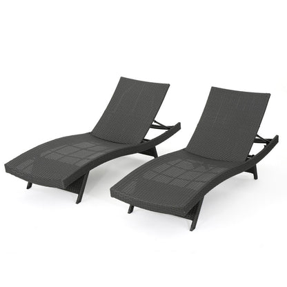 [Ship to Canada Only] Salem Wicker Chaise Lounge (Set of 2)