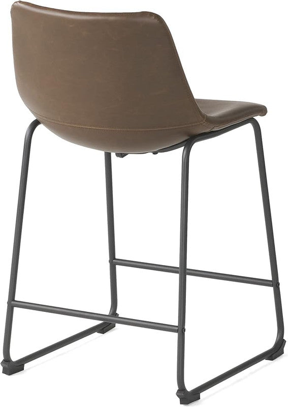 [Ship to Canada Only] Vintage Brown Counter Stool (Set of 2)