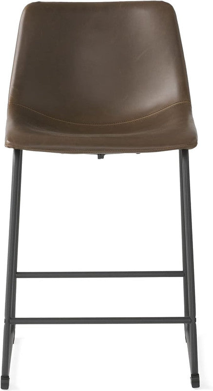 [Ship to Canada Only] Vintage Brown Counter Stool (Set of 2)