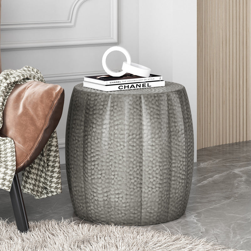 [Ship to Canada Only] Metal Drum End Table