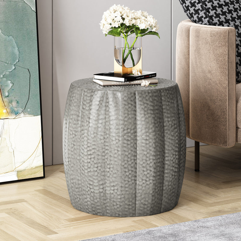 [Ship to Canada Only] Metal Drum End Table