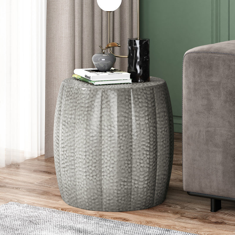 [Ship to Canada Only] Metal Drum End Table