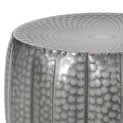[Ship to Canada Only] Metal Drum End Table