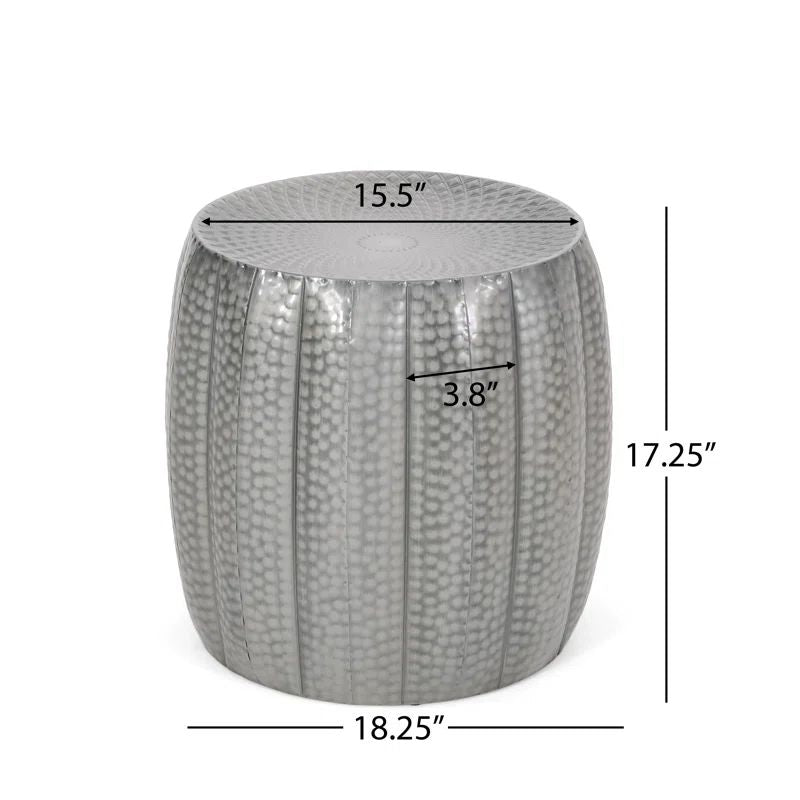 [Ship to Canada Only] Metal Drum End Table