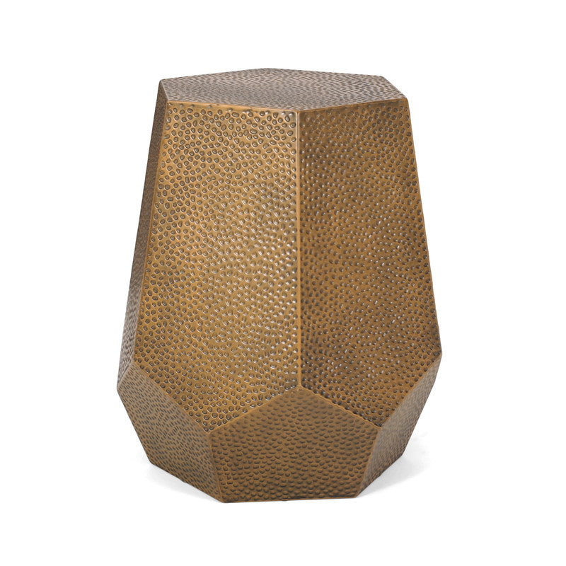 [Ship to Canada Only] Metal Hammered End Table