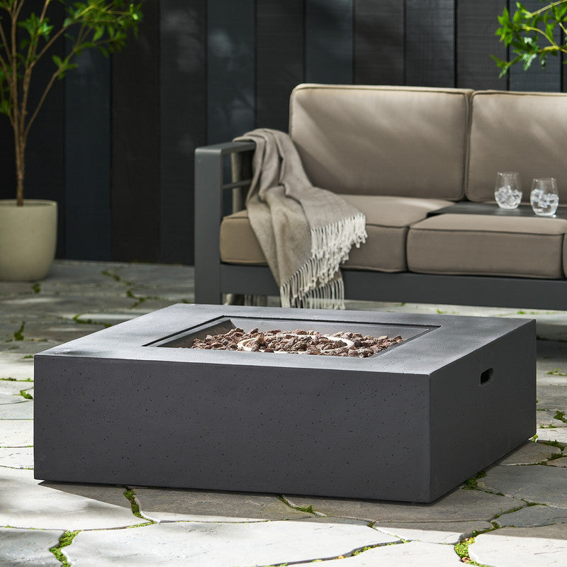 [Ship to Canada Only] 50000 BTU Square Mgo Fire Table Tank Outside