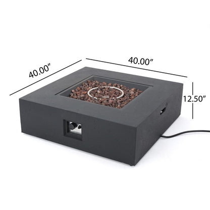 [Ship to Canada Only] 50000 BTU Square Mgo Fire Table Tank Outside